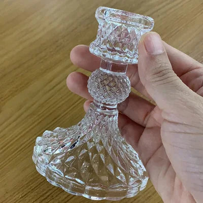 bougeoir en verre style européen pour décoration intérieure