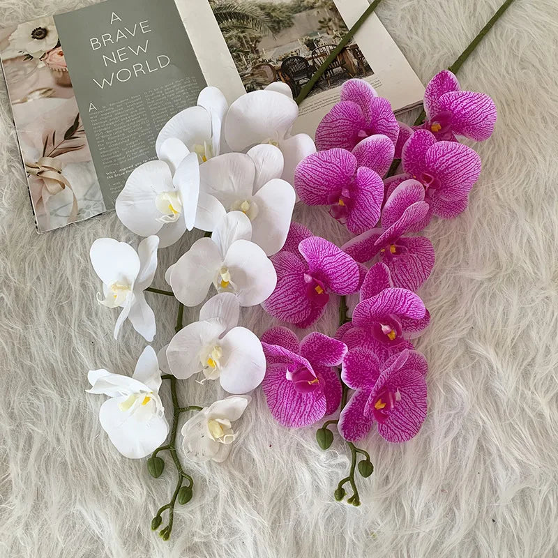 orchidée phalaenopsis préservée fleurs artificielles pour décoration mariage