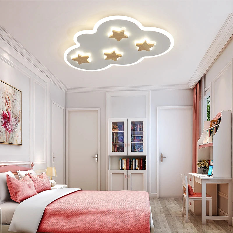 plafonnier led créatif nuages et étoiles pour enfants