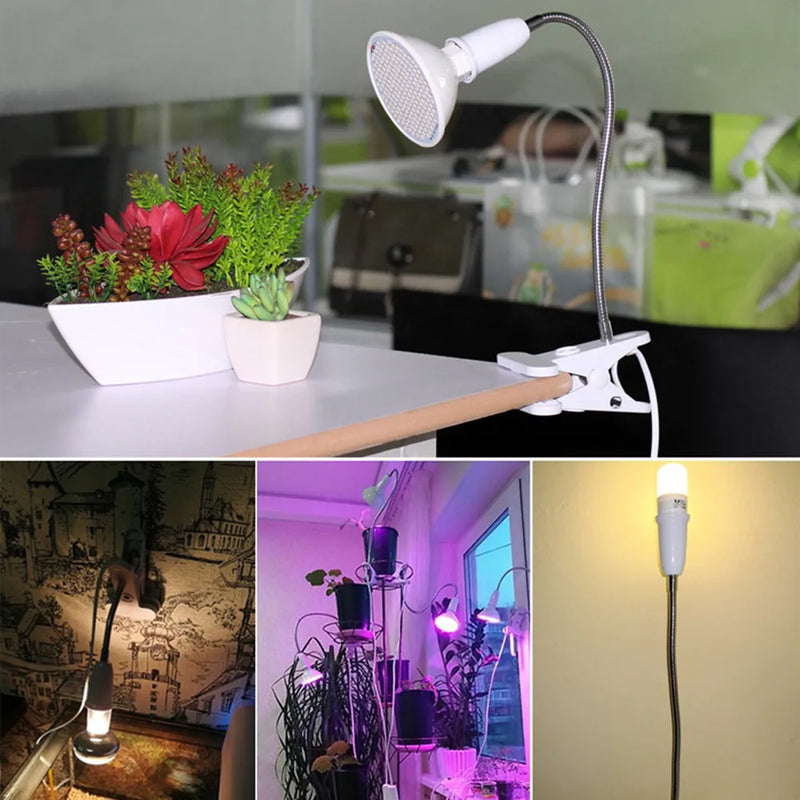 support de lampe led avec prise simple/double et interrupteur flexible