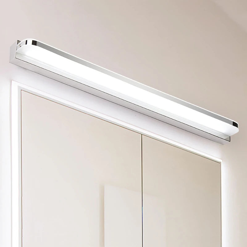 applique murale led en acier inoxydable pour salle de bain