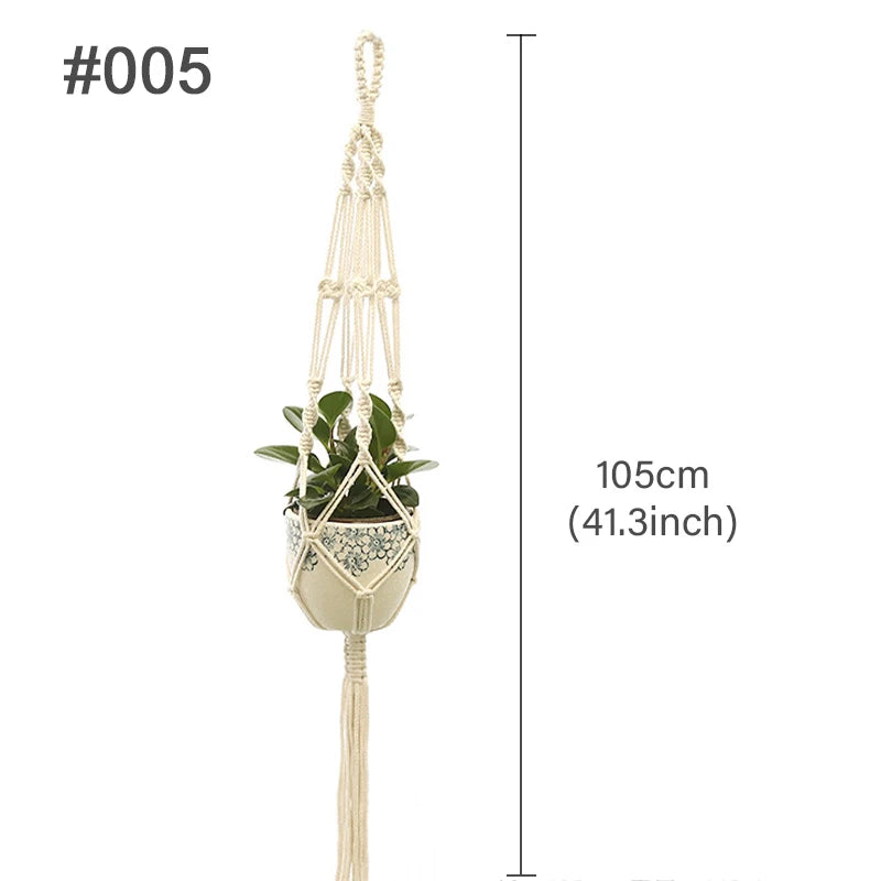 suspension macramé pour plantes et décoration murale naturelle