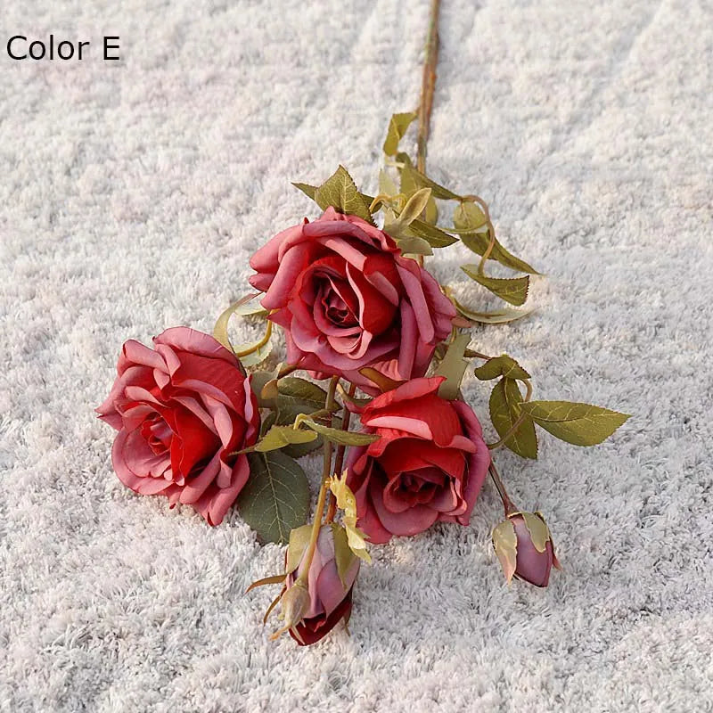 nouvelle décoration automnale fleurs artificielles roses bouclées luxe mariage