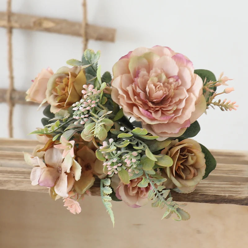 bouquet de pivoines artificielles pour mariage et décoration