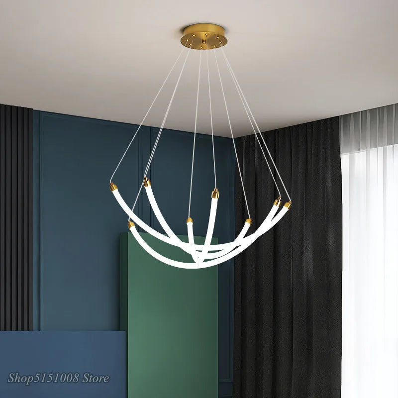 lustre nordique design led en acrylique et métal réglable