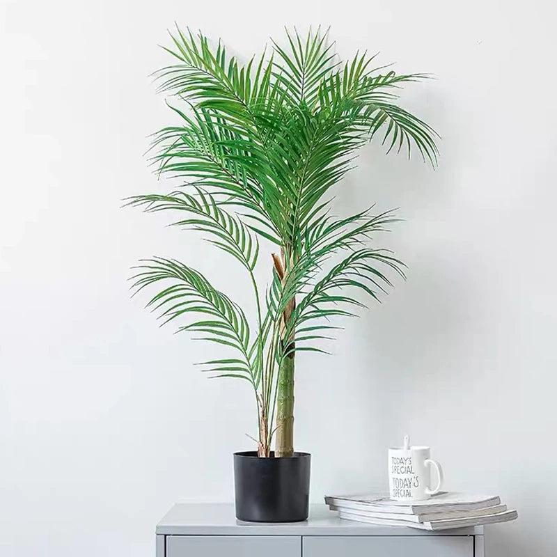 lot de 2 grandes plantes artificielles palmier tropical pour décoration intérieure