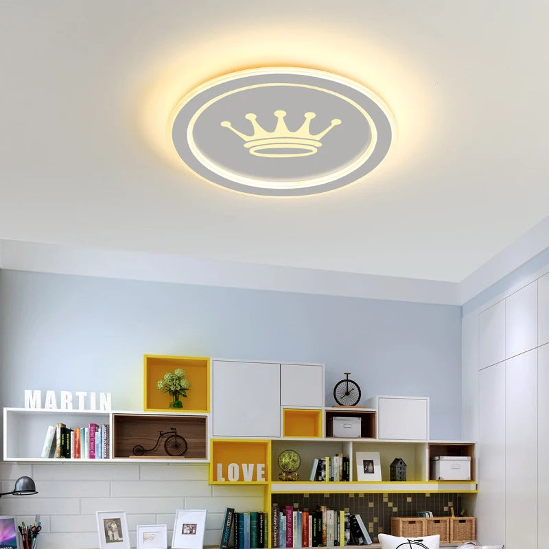 plafonniers led modernes avec motif couronne pour décoration maison