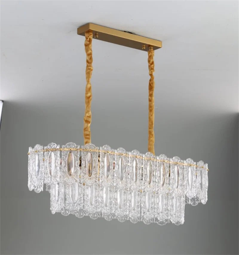 lustre rond en verre artistique pour intérieur moderne