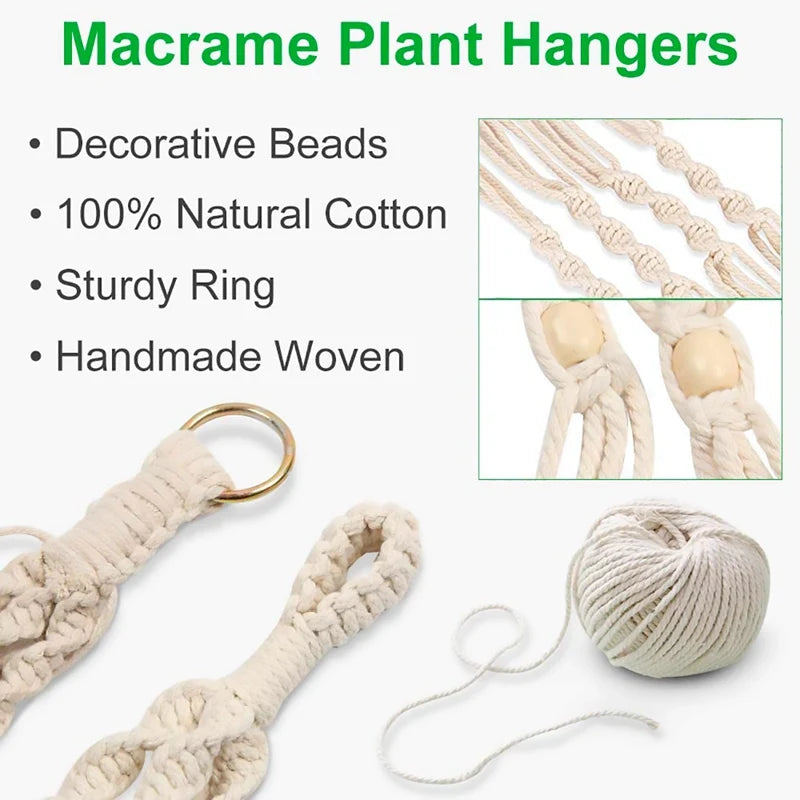 suspension macramé pour plantes et décoration murale naturelle