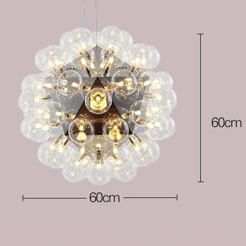 suspension luminaire moderne bulles taraxacum nordique en verre