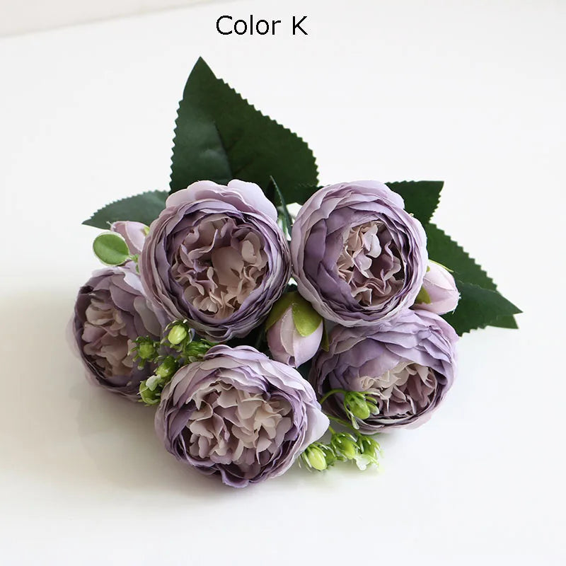 bouquet de fleurs artificielles pour décoration de jardin et mariage