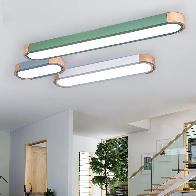 lumière led en bois style industriel pour extérieur nordique