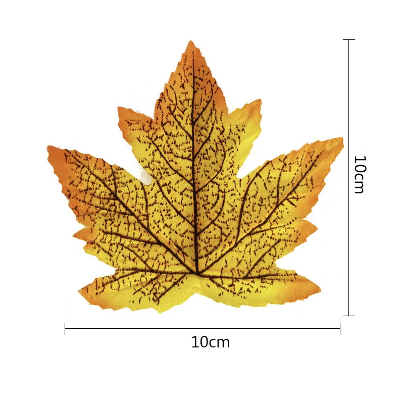 lot de 100 feuilles d'érable artificielles pour décorations festives