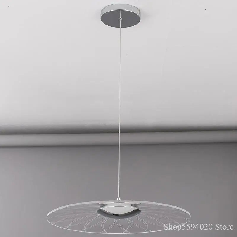 lustre moderne circulaire en acrylique à led décoration intérieure