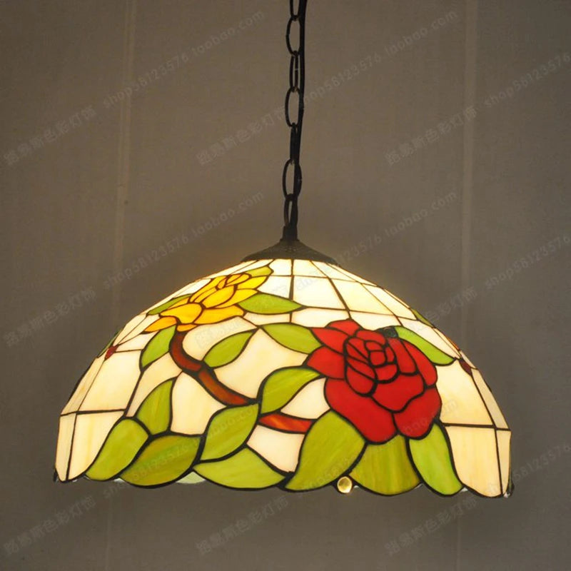 lustre en verre de pivoine style européen moderne décoratif