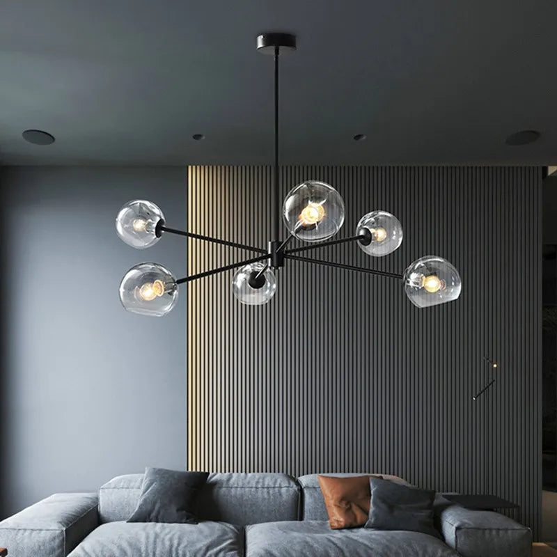 lustre moléculaire nordique led minimaliste pour décoration intérieure