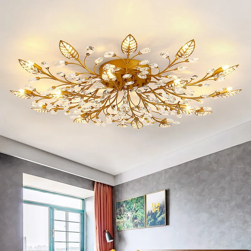 lustre moderne en cristal led winfordo pour éclairage intérieur