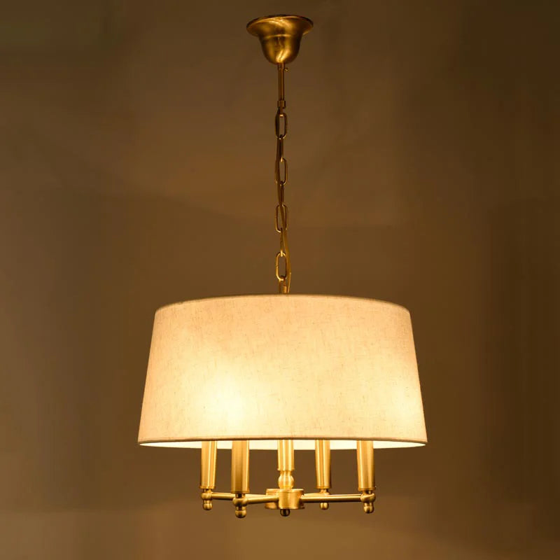 lustre en cuivre véritable pour décoration moderne intérieure