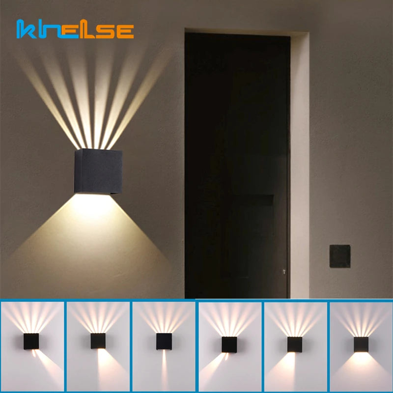 6W Modern Cube LED Wall Lamp IP65 Waterproof Indoor Outdoor Surface Mounted Wall Light Adjustable Beam For Garden Porch Bedroom