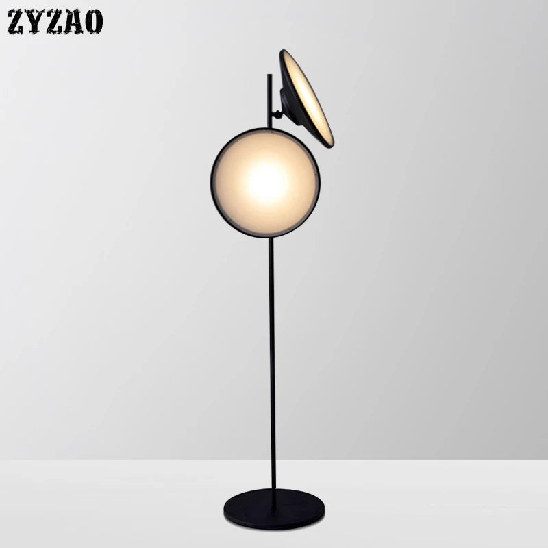 lampadaire nordique double tête design moderne en fer