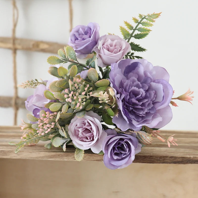 bouquet de pivoines artificielles pour mariage et décoration