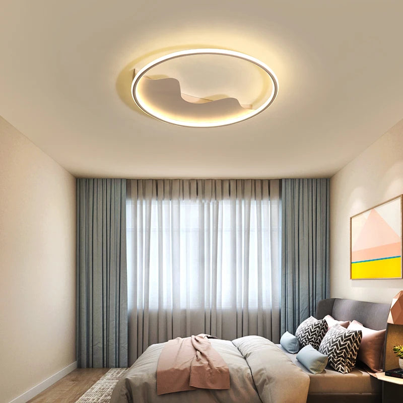 plafonnier en aluminium rond pour luminaires décoratifs d'intérieur