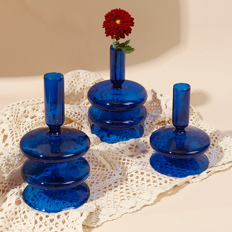 bougeoirs en verre pour décoration romantique et fêtes