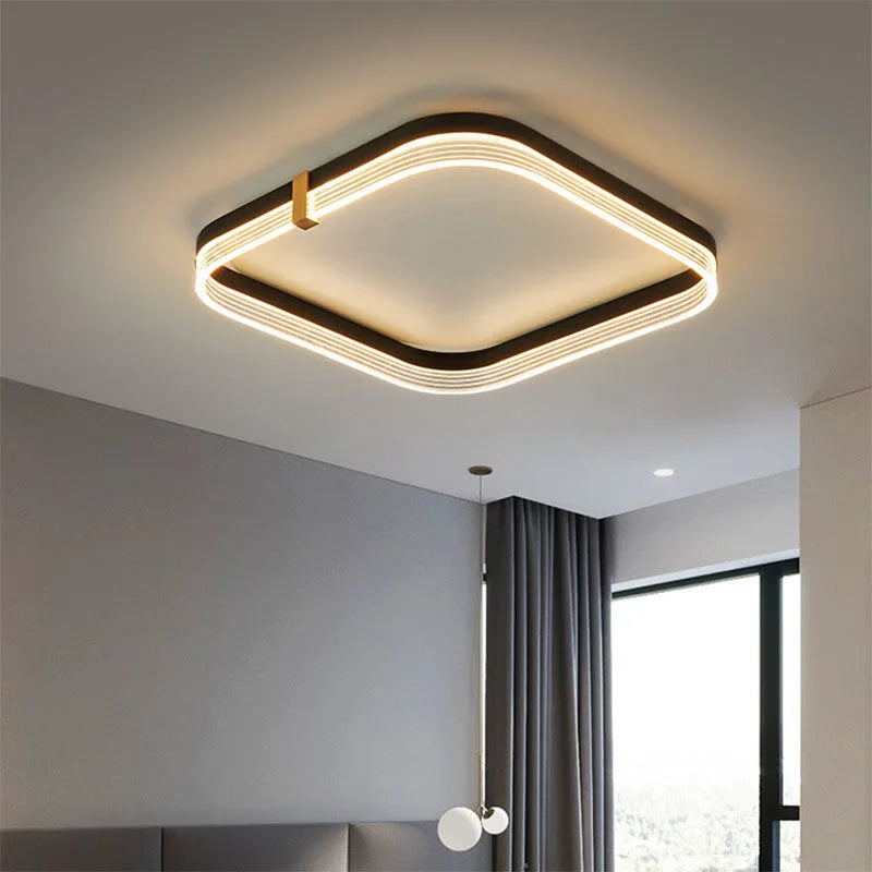 lampe de plafond led minimaliste avec télécommande luxueuse