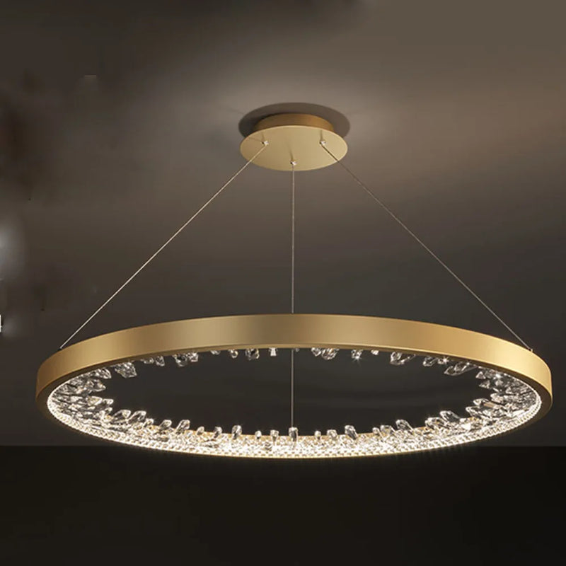 lustre design en cristal lumineux pour décoration moderne intérieure