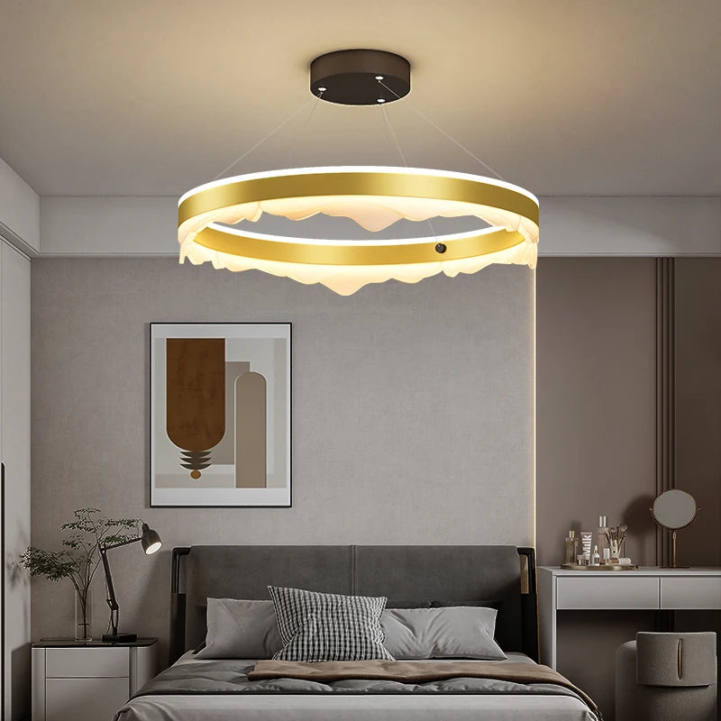 lustre rond créatif de luxe moderne pour décoration maison