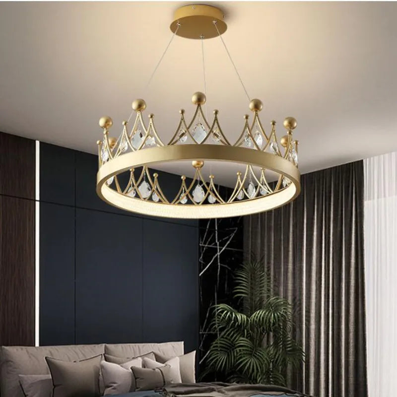 lustre moderne en cristal design nordique pour éclairage intérieur