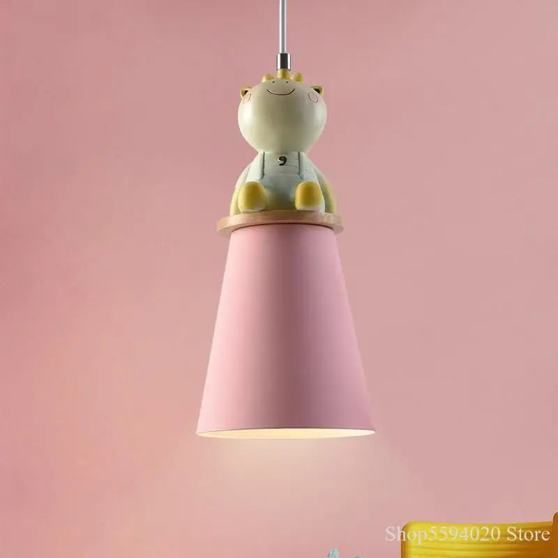 lustre créatif animal dessin animé pour chambre enfant