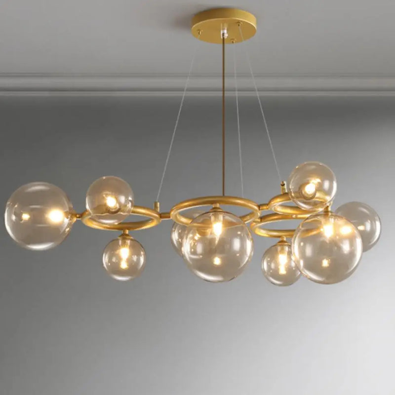 lustre nordique à bulles suspendu pour décoration intérieure