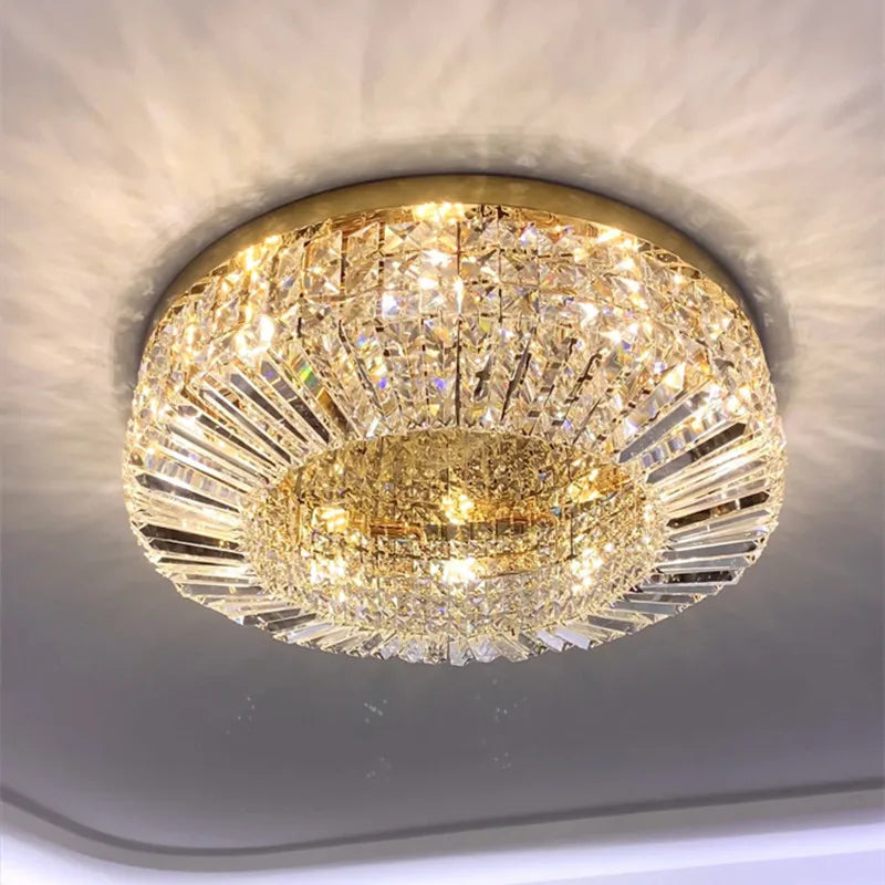 lustre led en cristal luxueux moderne et brillant