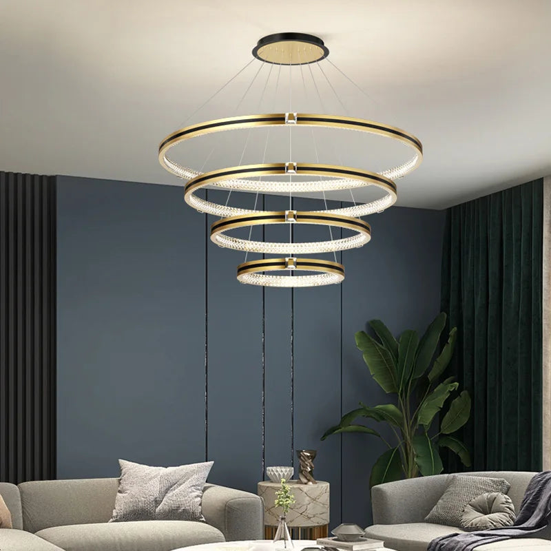 lustre en cristal moderne pour hall et restaurant luxe