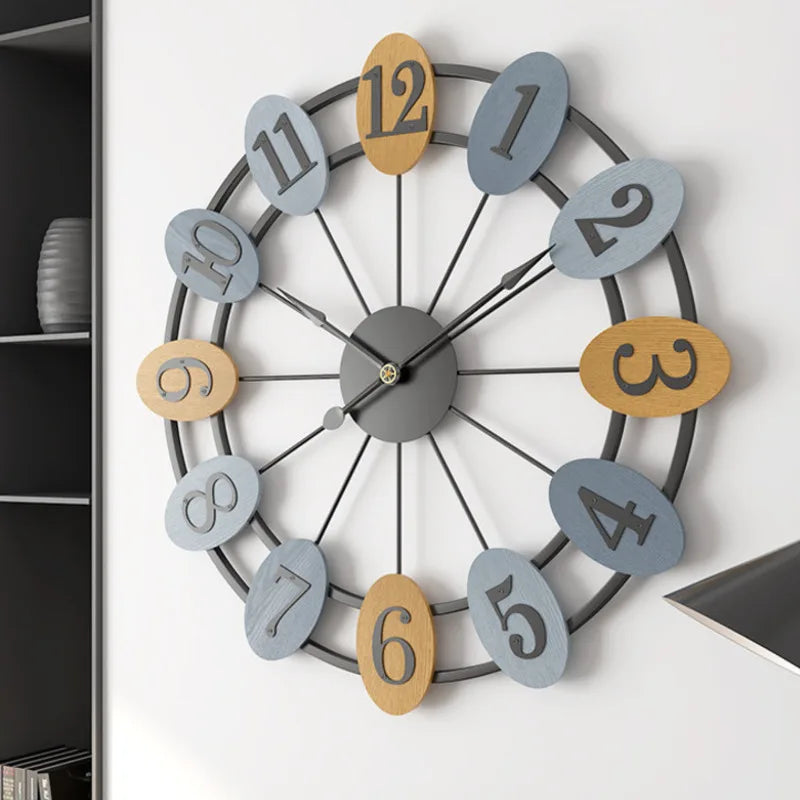 horloge murale silencieuse moderne pour décoration intérieure élégante