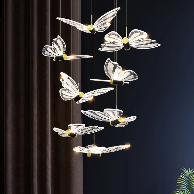 lustre moderne design papillon pour intérieur élégant et chaleureux