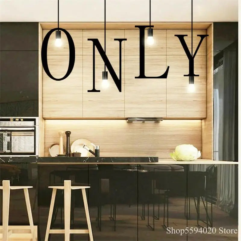 suspension nordique diy love luminaire décoratif pour loft et bar