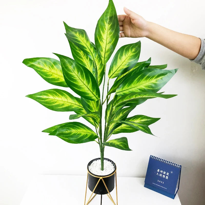 grande plante tropicale artificielle avec feuilles pour décoration intérieure