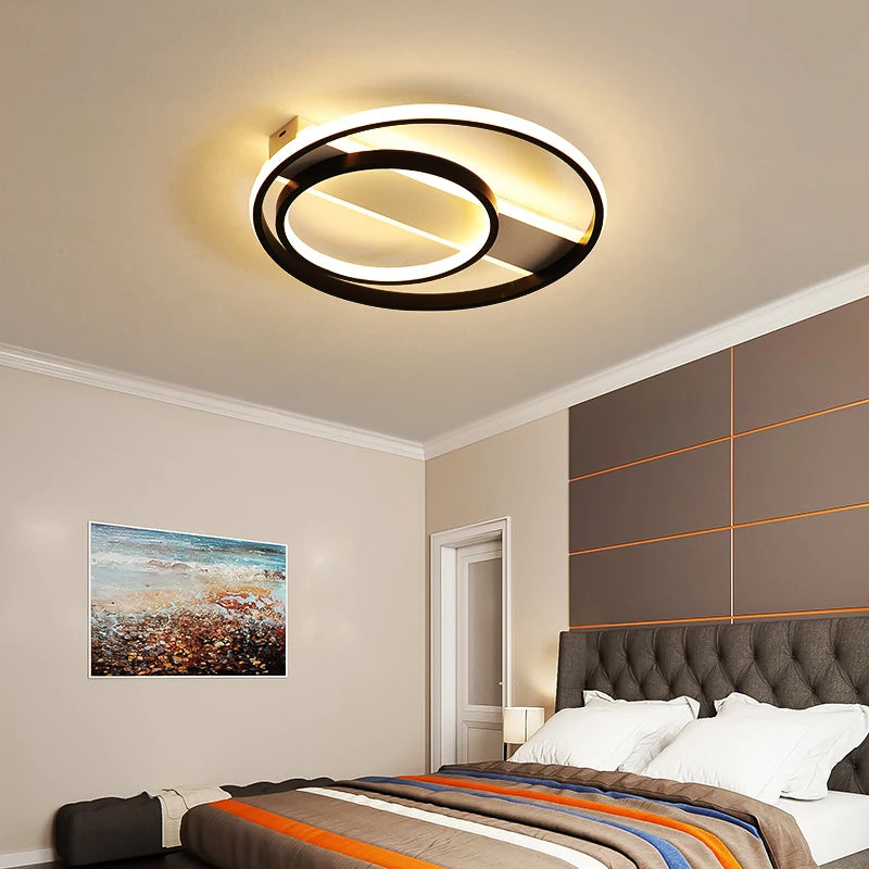 plafonnier led rond avec télécommande pour intérieur moderne