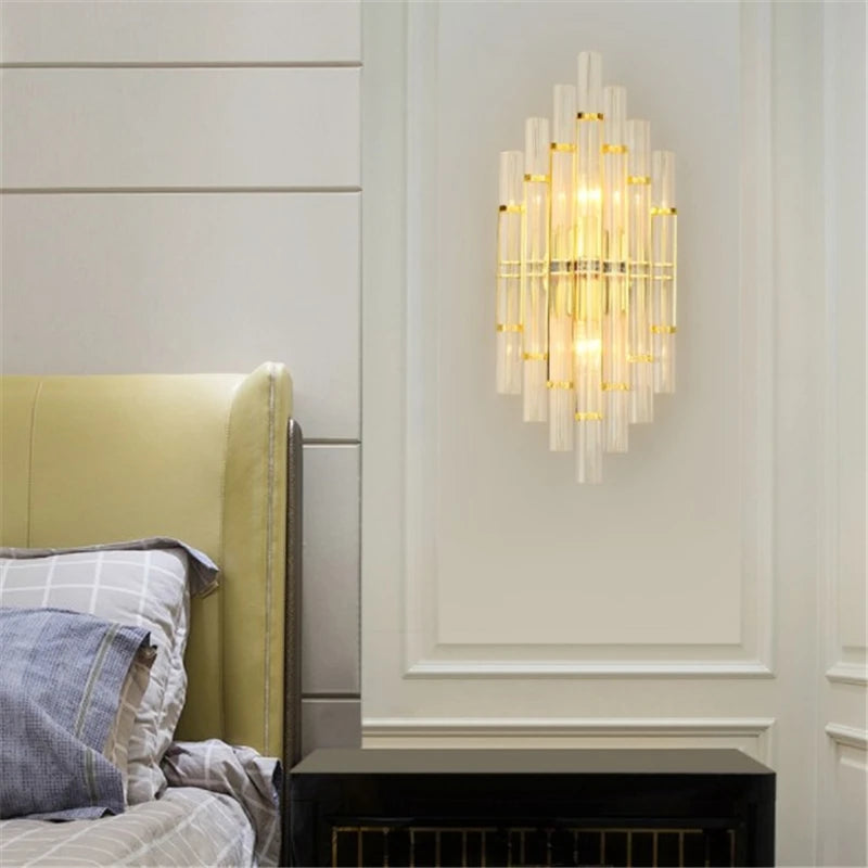 applique murale moderne led en cristal design élégant pour intérieur