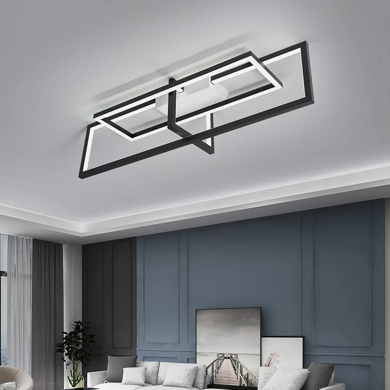 lustre moderne à led minimaliste en acrylique pour plafond