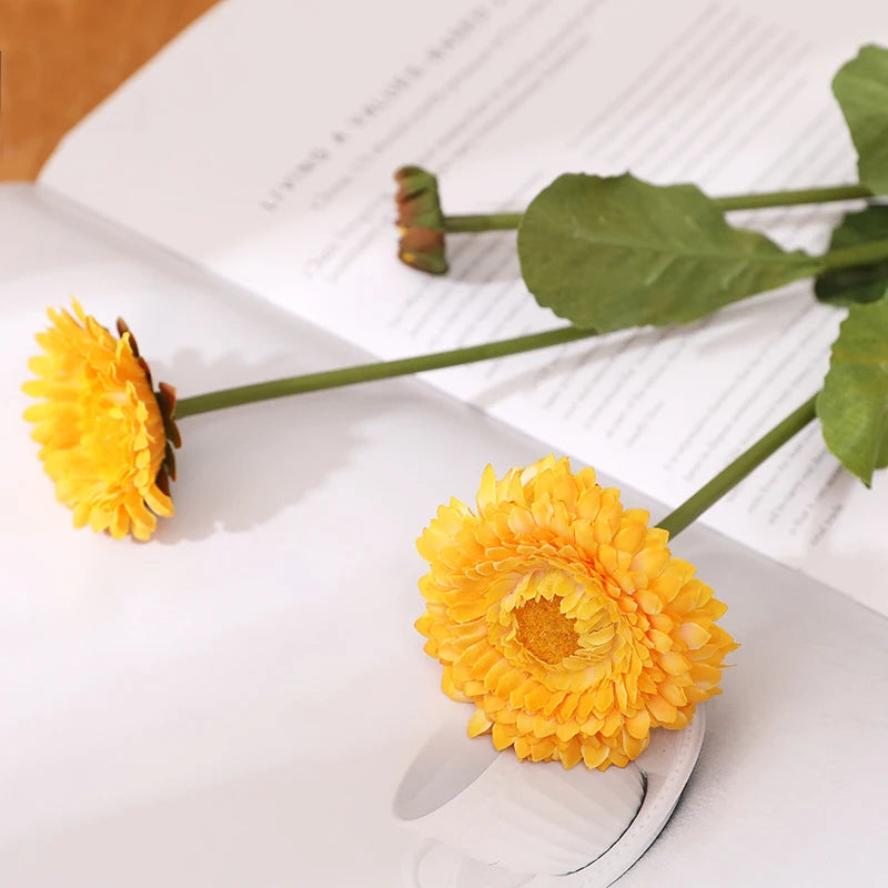 fleurs de calendula artificielles pour décoration de mariage et fête