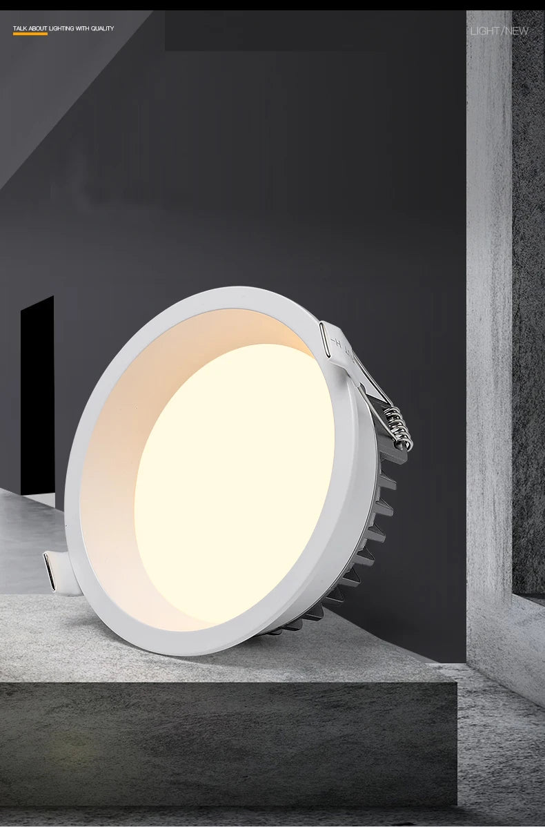 led downlight spot encastré lampe panneau rond pour éclairage intérieur