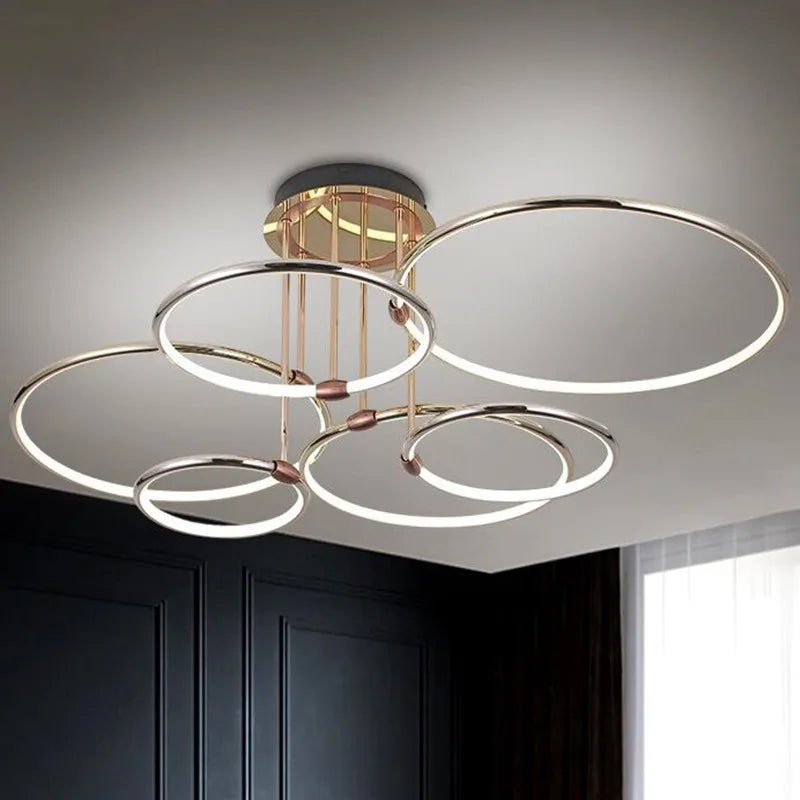 lustre circulaire moderne et luxueux pour éclairage intérieur