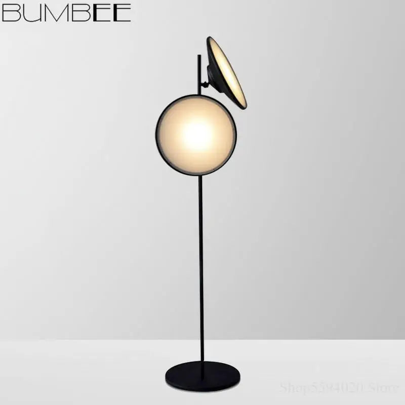 lampadaire led design nordique double corne éclairage moderne