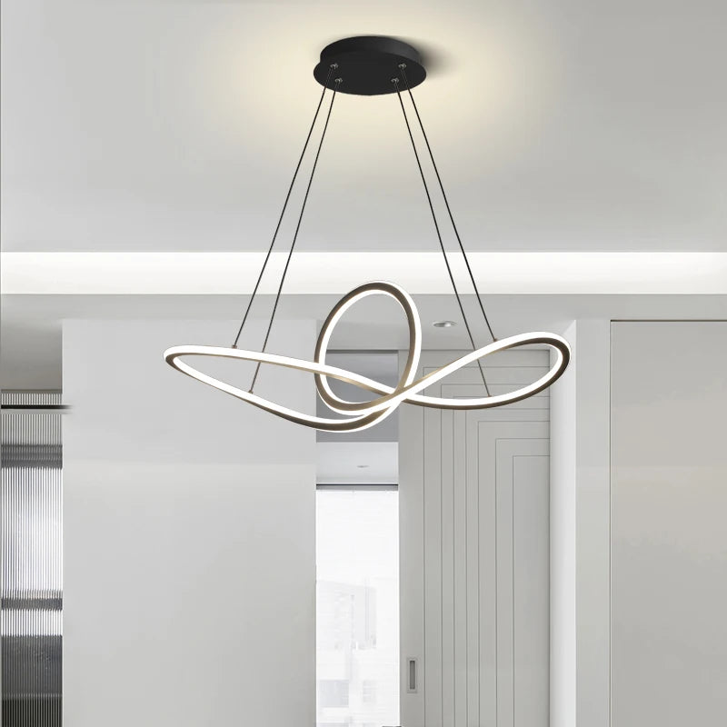 lustre led en aluminium style nordique post-moderne créatif