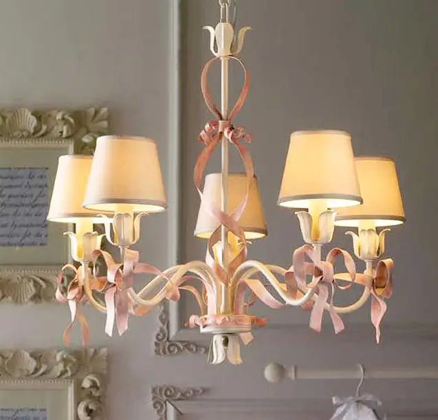 lustre à led rose pour chambre de fille décorative élégante