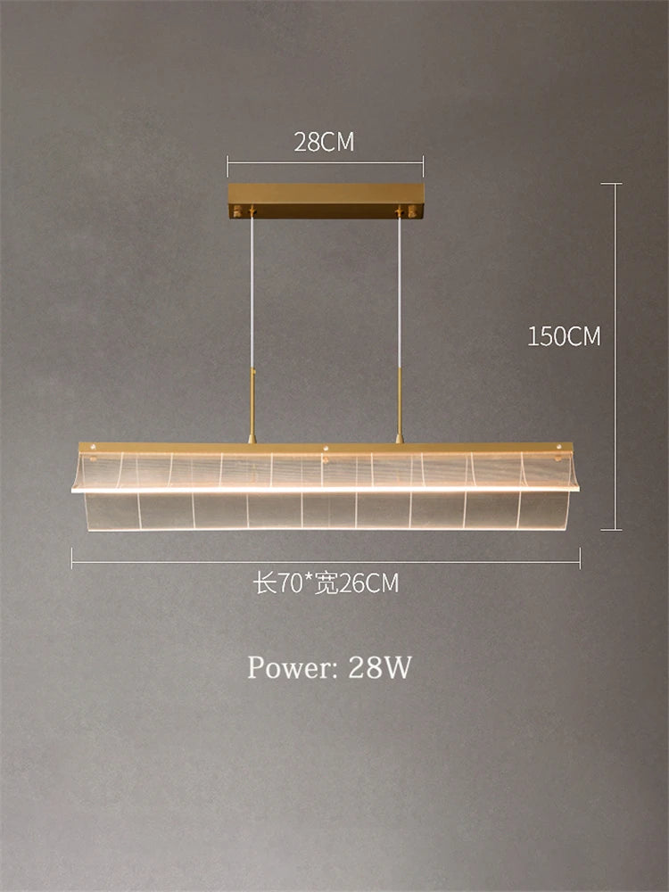 suspension moderne en cuivre pour éclairage intérieur