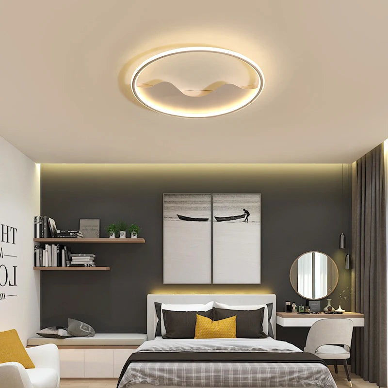 plafonnier en aluminium rond pour luminaires décoratifs d'intérieur